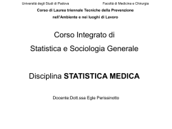 STATISTICA ED EPIDEMIOLOGIA