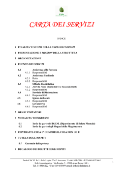 carta dei servizi carta dei servizi