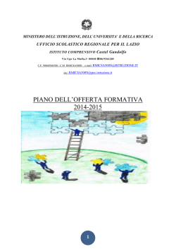 POF 2014 - istituto comprensivo castel gandolfo