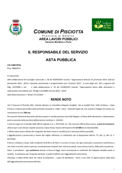 area lavori pubblici - Comune di Pisciotta