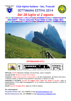 programma - CAI - SEZIONE di FRASCATI