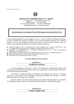 Contrattazione integrativa 2013-2014