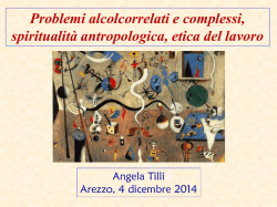 Problemi alcolcorrelati e complessi, spiritualit&agrave;