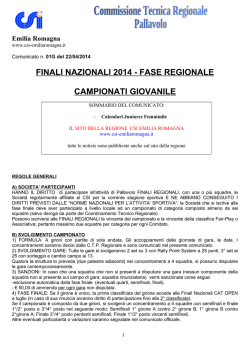 organizzazione e calendario gare juniores femminile