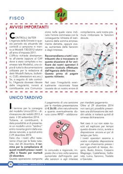 Controlli 36/ter , Unico tardivo, Iseu, nuove aperture