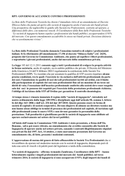(ANSA) - ROMA, 14 OTT - "Il governo ha ripresentato in