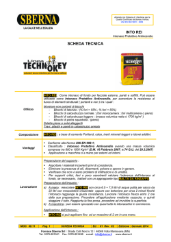 SCHEDA TECNICA - Fornace Sberna