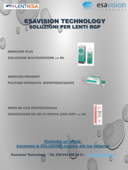 Esavision Technology partner anche per le soluzioni per lenti RGP