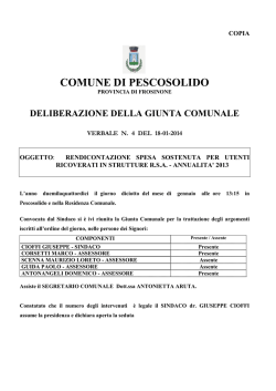 Letto, approvato e sottoscritto