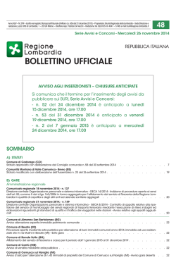 Avviso di approvazione definitiva e deposito degli atti