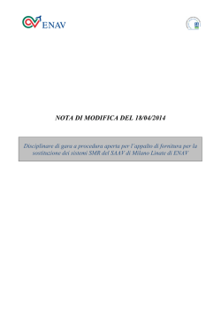 Modifica al Disciplinare di gara