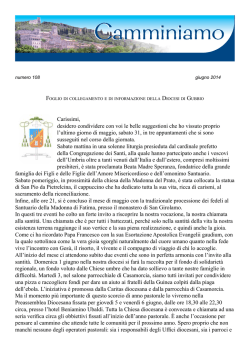 Carissimi, desidero condividere con voi le belle