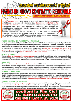 scarica il volantino - FIM-CISL Bergamo | Federazione Italiana