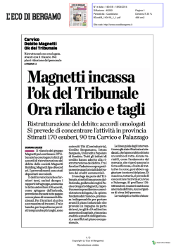 rok del Tribunale Ora rilancio e