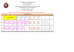 Calendario lezioni 2014-2015 I anno I semestre