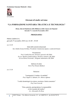 LA FORMAZIONE SANITARIA TRA ETICA E TECNOLOGIA