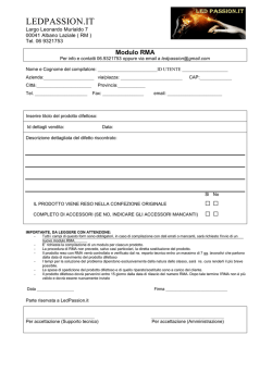 Richiesta RMA - Ledpassion.it