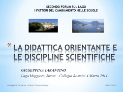 La didattica orientante e le discipline scientifiche
