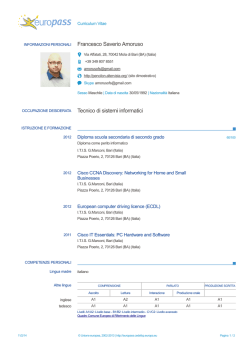 Francesco Saverio Amoruso Tecnico di sistemi informatici