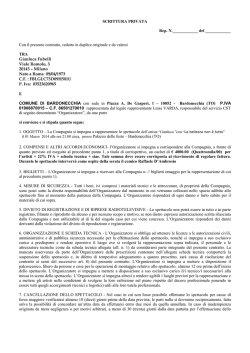 SCRITTURA PRIVATA Rep. N.______ del ______ Con il presente