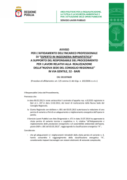 AVVISO SUPPORTO RUP IMPIANTI