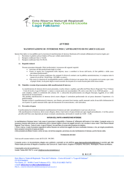 AVVISO IL R.U.P. - Ente Riserve Naturali Regione Foce Volturno