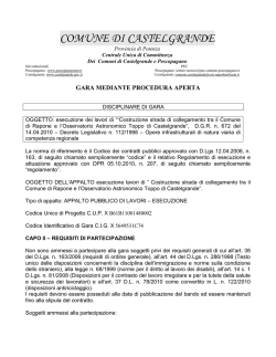 DISCIPLINARE DA PUBBLICARE schema