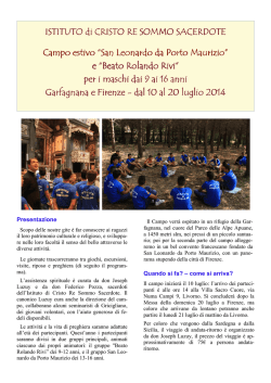 Scaricare il modullo Programma-Iscrizione