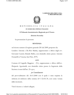 sentenza TAR Veneto n. 558 del 2014