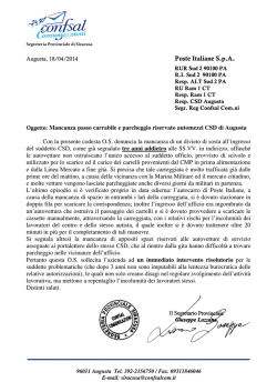 Poste Italiane S.p.A. - Confsal Comunicazioni Sicilia