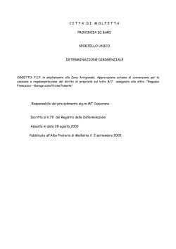 Scarica Allegato - Comune di Molfetta