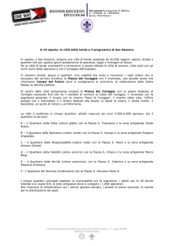 La citt&agrave; delle tende e il programma a San Rossore