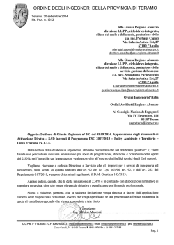 nota per SAD 30-09-14 - Ordine degli Ingegneri della provincia
