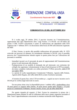 federazione confsal-unsa - Sito web del Coordinamento nazionale