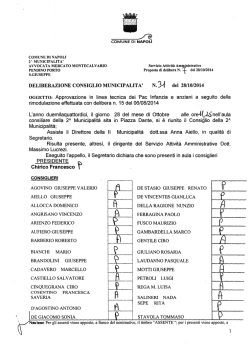 Delibera n&deg; 31 del 28/10/2014