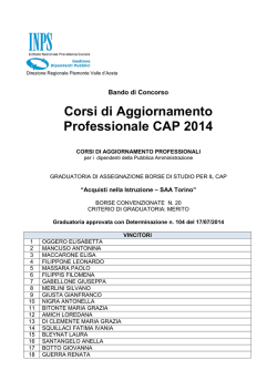 Corsi di Aggiornamento Professionale CAP 2014