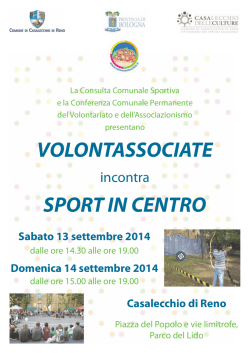 Scarica il volantino di Volontassociate incontra Sport in Centro 2014