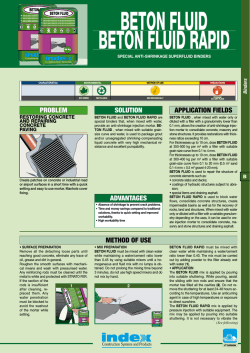 BETON FLUID BETON FLUID RAPID