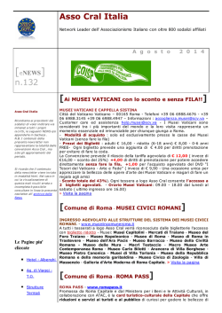 ASSOCRAL - aggiornamenti Agosto 2014