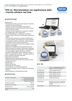 RTS-1C, Mini-bioreattori monouso con registrazione della
