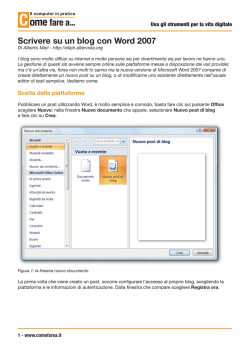 Scivere su un Blog con Word 2007