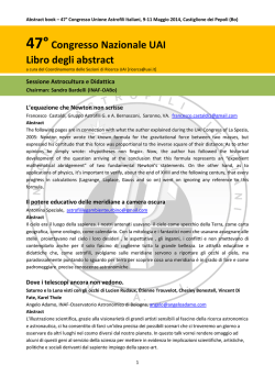 Libro degli Abstract - Unione Astrofili Italiani