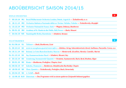 Konzert&uuml;bersicht