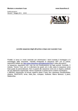 Montare e smontare il sax www.ilsaxofono.it corrette