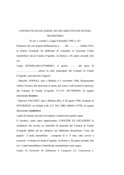 CONTRATTO Dl LOCAZIONE AD USO