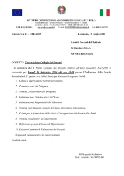 Convocazione Collegio Docenti 01/09/2014