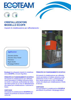 CRISTALLIZZATORI MODELLO ECOFR