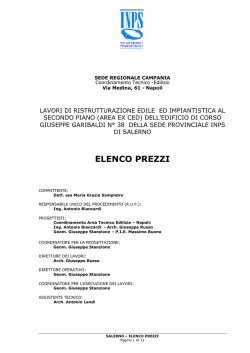 ELENCO PREZZI