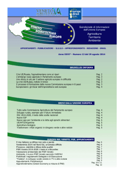 Anno XXVI&deg; - Numero 12 del 29 agosto 2014 Tutto sulla