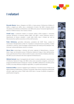 I relatori - European Student Parliaments